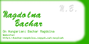 magdolna bachar business card